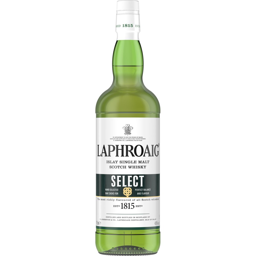 Laphroaig Wine Spirits and Single Select Malt Whisky Scotch 750mL Islay – Crown