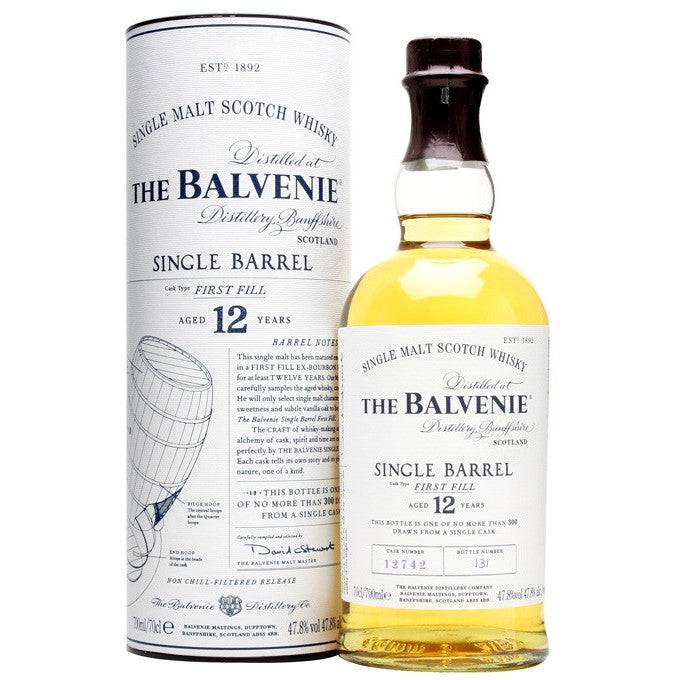 The Balvenie 12 Year Single Barrel Malt Scotch - 750 ml bottle