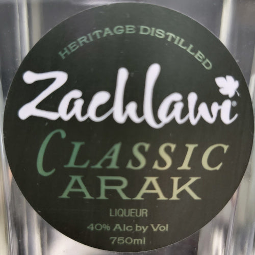 Zachlawi Classic Arak for Passover 750mL Crown Wine and Spirits