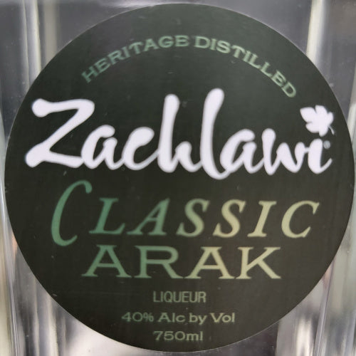 Zachlawi Classic Arak for Passover 750mL - Crown Wine and Spirits