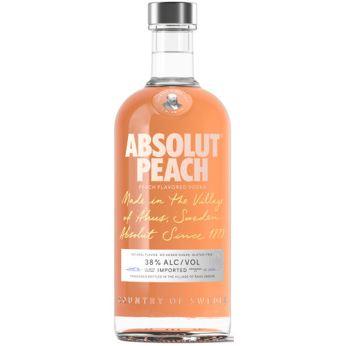 Absolut Peach Flavored Vodka 750mL - Crown Wine and Spirits