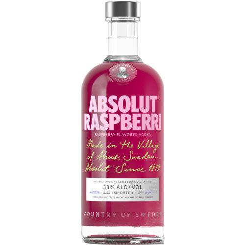 Absolut Raspberri Flavored Vodka 750mL - Crown Wine and Spirits