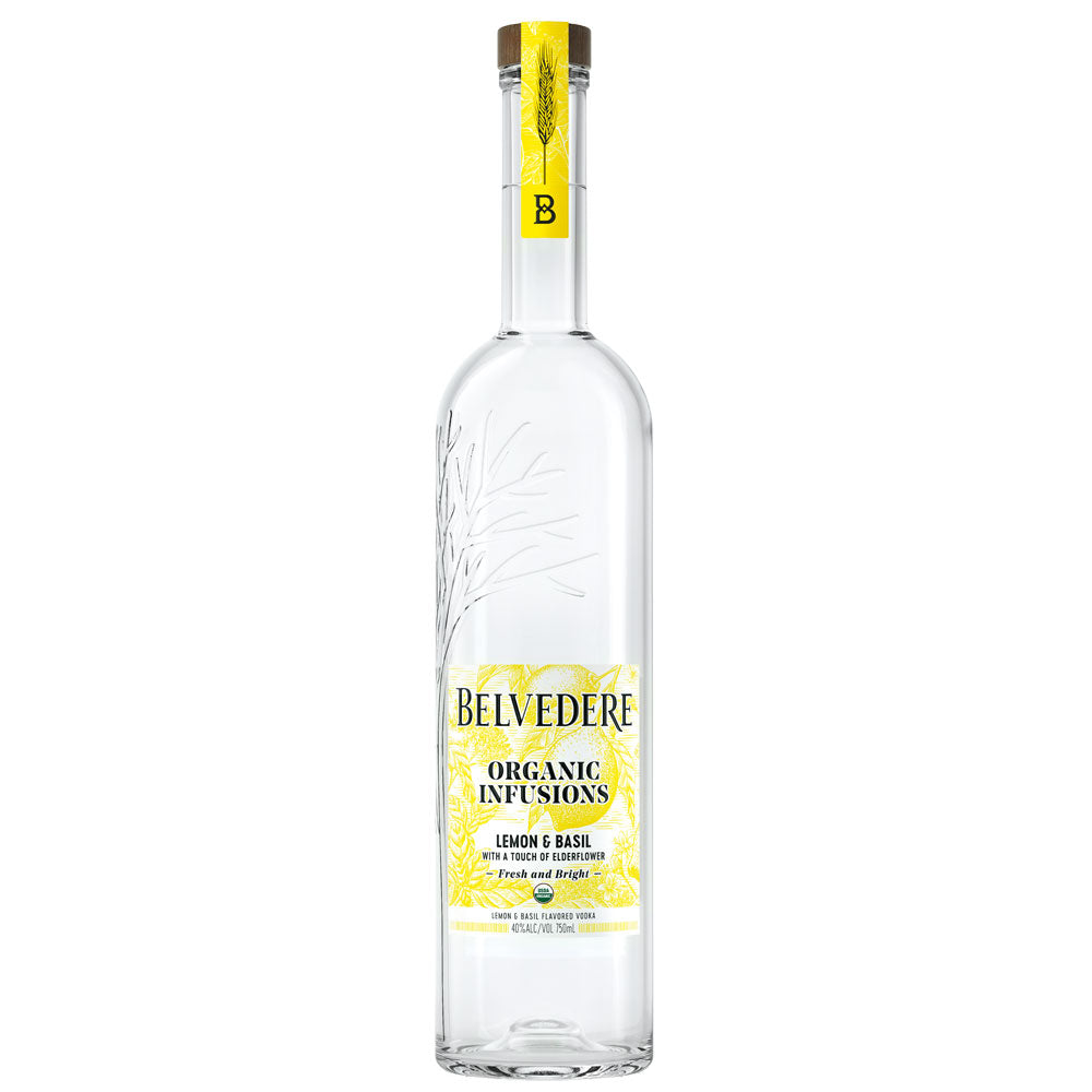 Belvedere Organic Infusions Lemon Basil Vodka 750mL - Crown Wine and Spirits