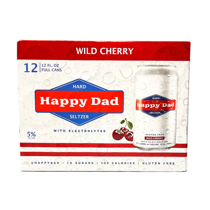Happy Dad Hard Seltzer Wild Cherry 12 Pack - Crown Wine and Spirits