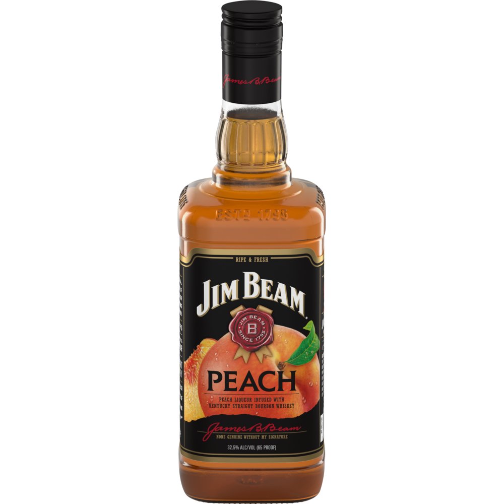 Jim Beam Peach Bourbon Whiskey 750mL - Crown Wine and Spirits