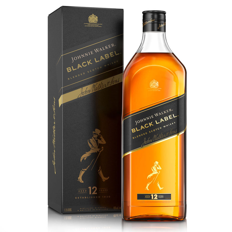 Johnnie Walker Black Label Blended Scotch Whisky 1.75L - Crown Wine and Spirits