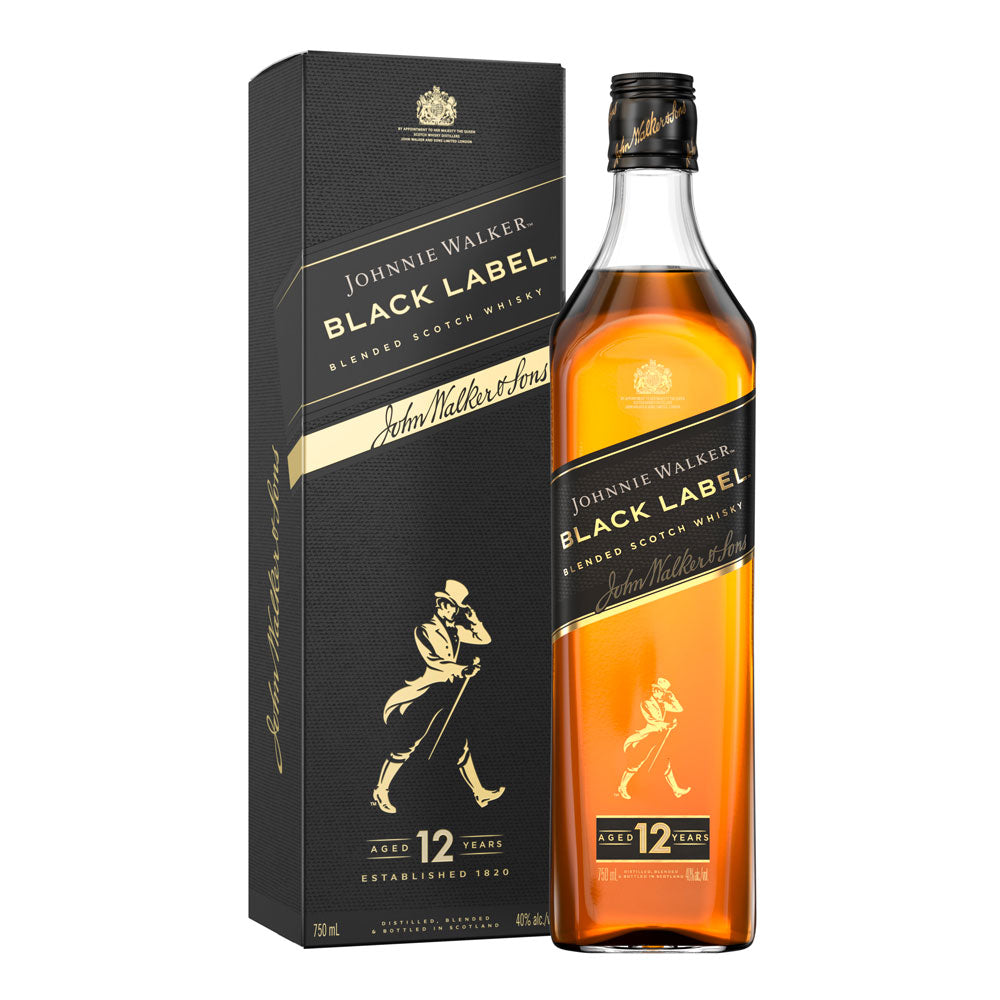 Johnnie Walker Black Label Blended Scotch Whisky 750mL - Crown Wine and Spirits