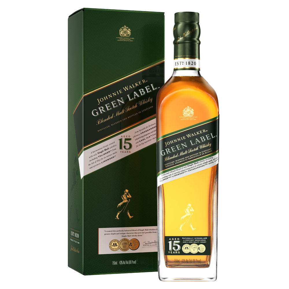 Johnnie Walker Green Label Blended Malt Scotch Whisky 750mL - Crown Wine and Spirits