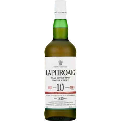 Laphroaig 10 Year Cask Strength Islay Scotch Whisky 750mL - Crown Wine and Spirits