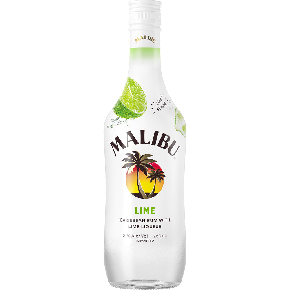 Malibu Caribbean Rum with Lime Liqueur 750mL - Crown Wine and Spirits