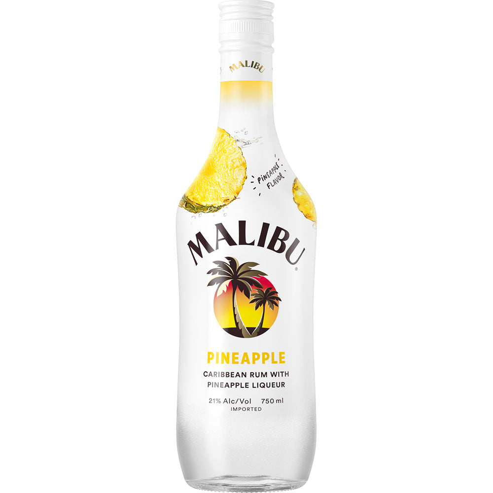 Malibu Caribbean Rum with Pineapple Liqueur 750mL - Crown Wine and Spirits