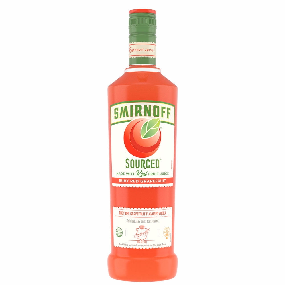 Smirnoff Sourced Ruby Red Grapefruit Vodka 750mL - Crown Wine and Spirits