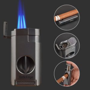 HIGH-LINE TRIPLE TORCH w/recessed dual guillotine cutter ( black )