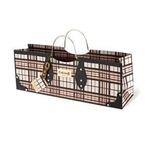 CAKEWALK Plaid Wine Purse Gift Bag