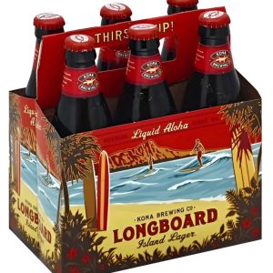 KONA Longboard Lager 6 Pack 12 oz Bottles