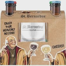 ST BERNARDUS MAGREZ Gift Set With Glass 4 Pack 11.2Oz Bottles