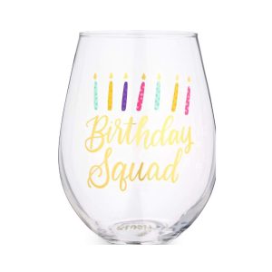 TRUE Birthday Squad Stemless Wine Glass