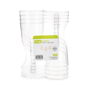 TRUE Plastic Wine Glasses 8 Pack Disposable