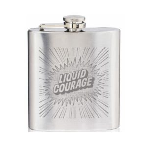 TRUE Stainless Steel Flask Liquid Courage 6Oz