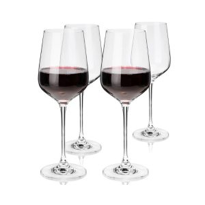VISKI Crystal European Bordeaux Glasses 4 Pack