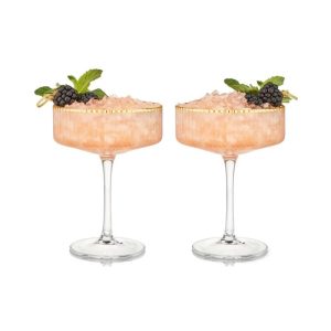 VISKI Meridian Crystal Coupe Glasses 2Pk